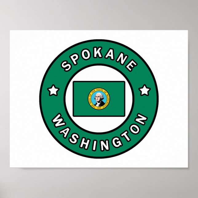 Poster Spokane Washington (Devant)