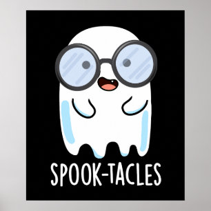 Poster Spook-tacles Drôle de jeu de mots sur les fantômes