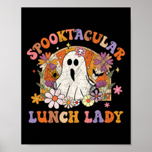 Poster Spooktacular Lunch Lady Happy Halloween Éffrayant 