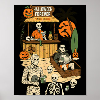 Poster Spooky Summer Halloween Retro Summer Horror