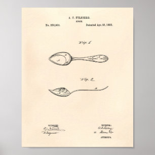 Poster Spoon 1882 Art Brevet - Vieux Poivre