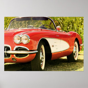POSTER SPORTIF CLASSIQUE ROUGE