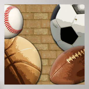 Poster Sports Al-Star, Basketball/Football/Football