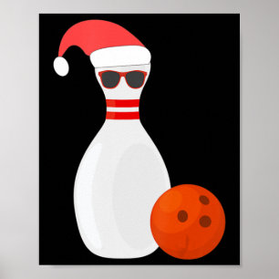 Poster Sports Christmas Bowling - Snowman Bowling