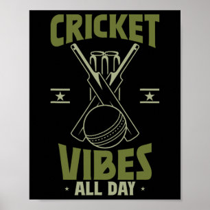 Poster Sports Cricket Joueur Vibes Cricket