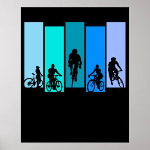 Poster Sports de silhouette cycliste