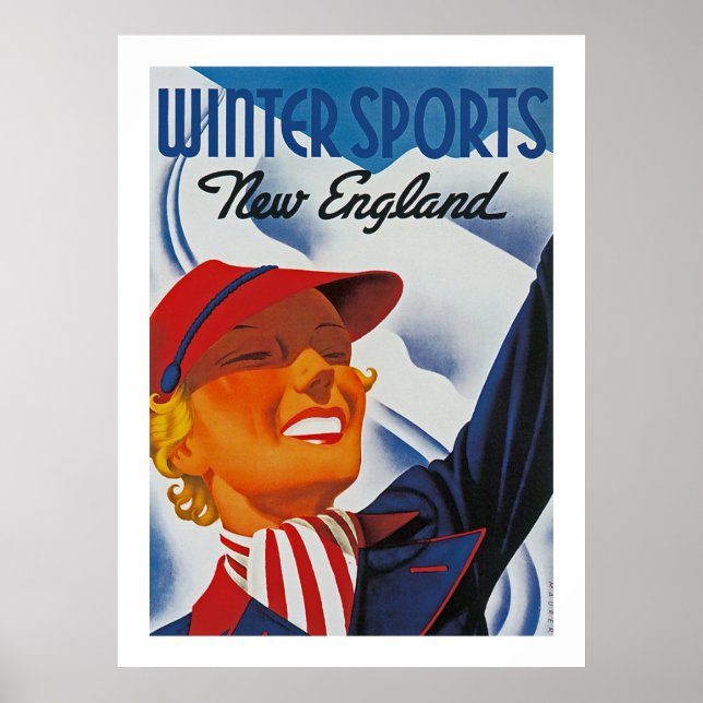 Poster Sports d'hiver Nouvelle Angleterre (Devant)