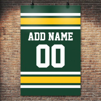 Poster Sports Team Football Jersey Nom personnalisé Numér
