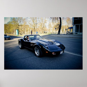 Poster Sportscar classique de la Corvette 1979