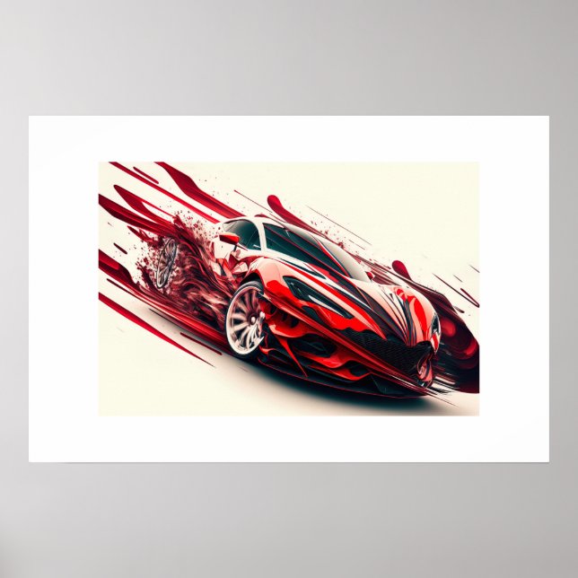 Poster-Sportwagen Poster (Vorne)
