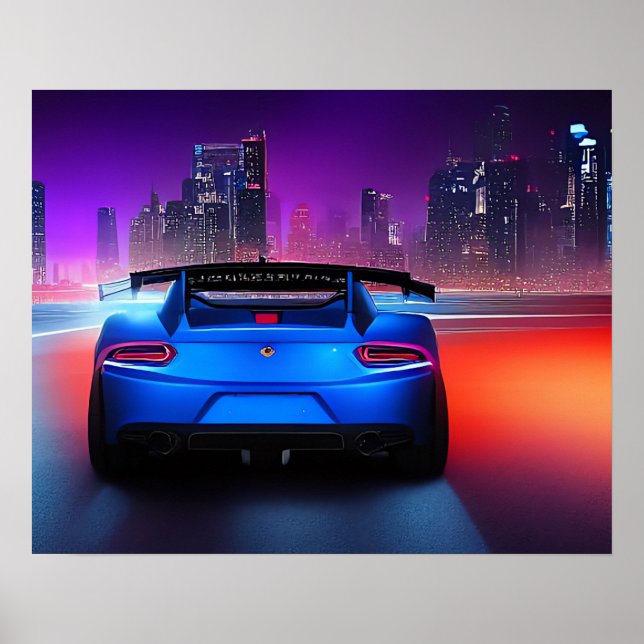 Poster-Sportwagen Poster (Vorne)