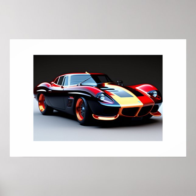 Poster-Sportwagen Poster (Vorne)