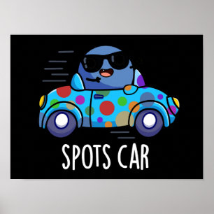 Poster Spots Voiture Sport Amusant Parking Dark BG