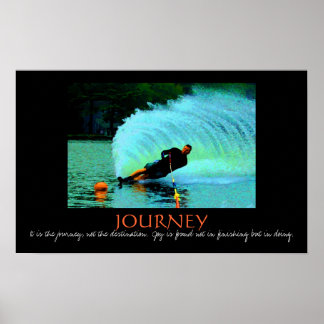 Poster Spray Waterski - c'est le voyage.... - CUSTOMISÉ