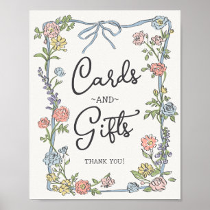 Poster Spring Garden Party Floral Cartes & Cadeaux