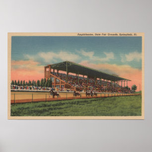 Poster Springfield, IL - cheval juste de raisons d'état