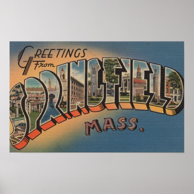 Poster Springfield, Massachusetts - Grande Lettre 2 (Devant)