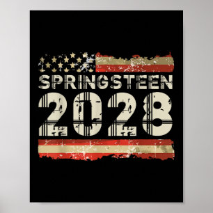 Poster Springsteen 2028 Drapeau Américain 4 Juillet Femme