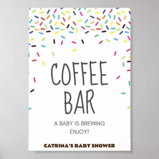 Poster Sprinkings Baby shower Party Signal (Devant)