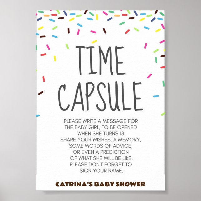Poster Sprinkings Baby shower Party Signal (Devant)