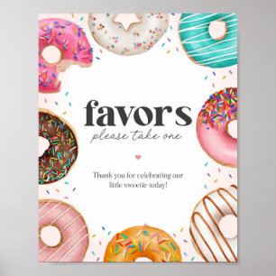Poster Sprinted Donuts Anniversaire Baby shower Faveurs S