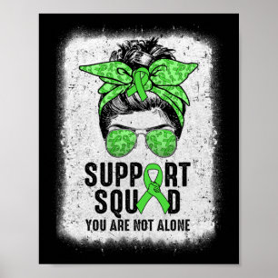 Poster Squad Messy Bun Warrier Green Mental Health Award