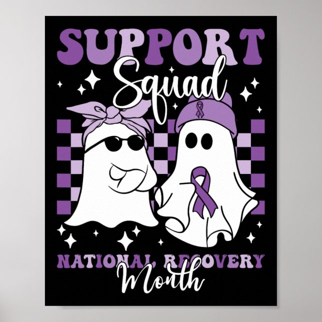 Poster Squad National Recovery Mois Addiction Recovery Re (Devant)