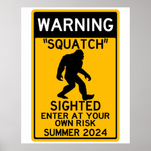Poster Squatch (Sasquatch) aperçu Entrez à vos propres ri