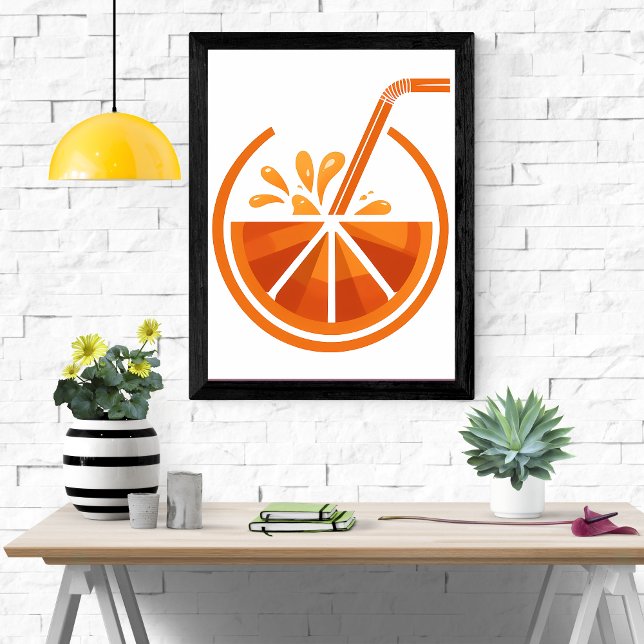 Poster Squeeze of Sunshine : Graphique de jus d'orange (Créateur téléchargé)