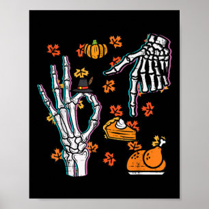 Poster Squelette 67 Mème Drôle de Thanksgiving 6 7 Garçon