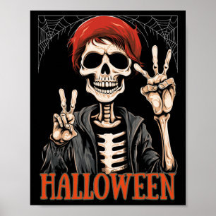 Poster Squelette Apocalypse Nuit Dans L'Halloween Drôle