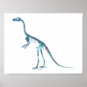 Poster squelette compsognathus