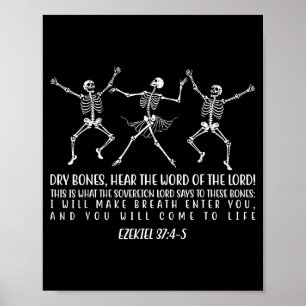 Poster Squelette dansant Os secs reviennent à la vie Ha c