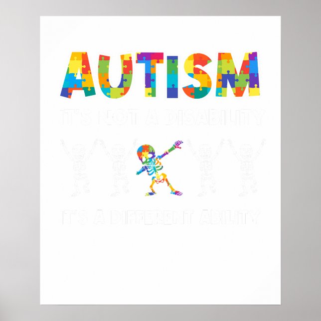 Poster squelette d'autisme (Devant)