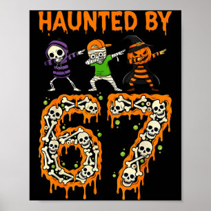 Poster Squelette de Halloween qui fait le dab en 6-7