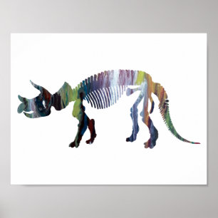 Poster squelette de Triceratops prorsus