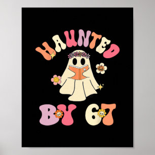 Poster Squelette d'Halloween ensorcelé Numéro Six Sept