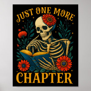 Poster Squelette Lit Livre Juste Un Chapitre De Plus Flor