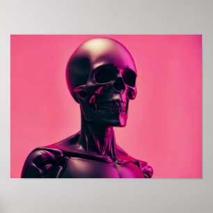 Poster Squelette robotique futuriste