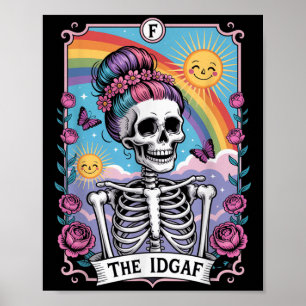 Poster Squelette Sarcastique La Carte De Tarot Drôle Idga