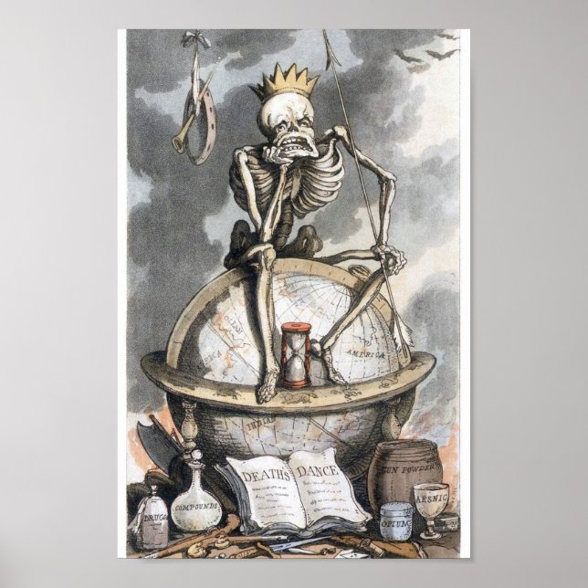 Poster Squelette vintage (Devant)