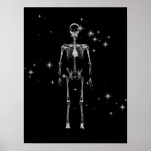 Poster Squelette X-Ray Sparkling - B&W