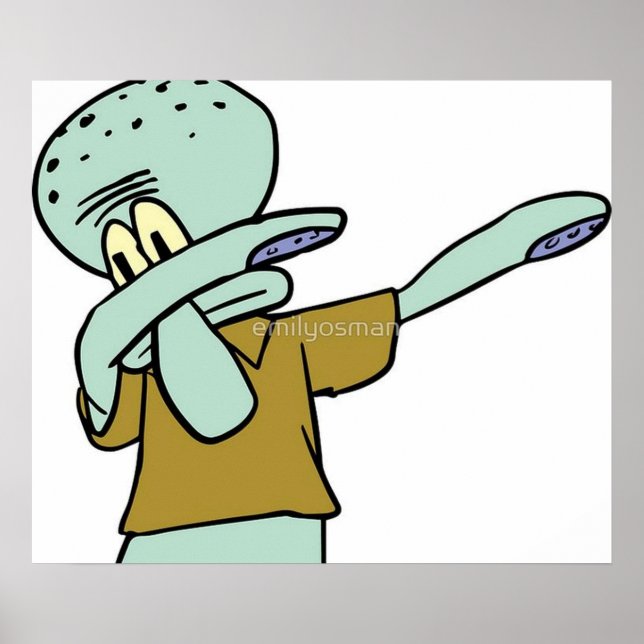Poster Squidward Dab (Devant)