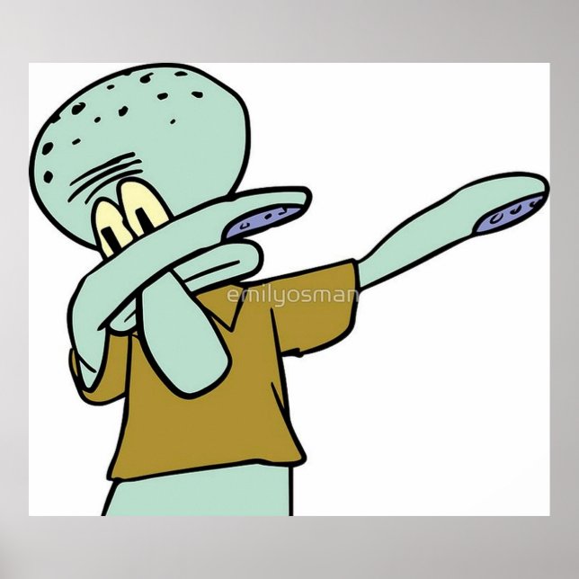 Poster Squidward Dab (Devant)