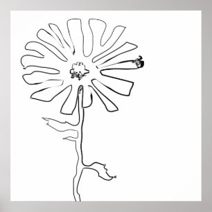 Poster squiggle flower