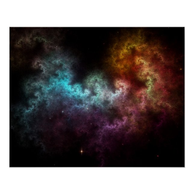 Poster Squiggley Nebula Star Dust Cloud CRQENH (Devant)