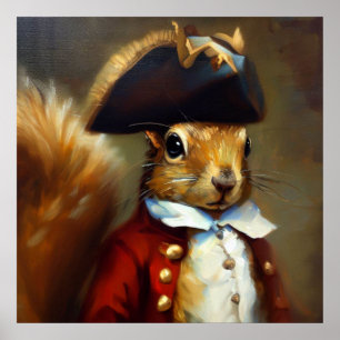 Poster Squirrel Redcoat