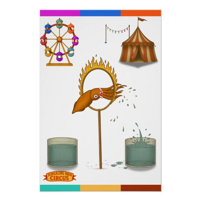 Poster Squirty squid (Devant)