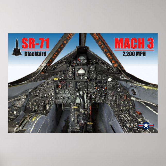 POSTER SR-71 COCKPIT D'OISEAU NOIRE (Devant)