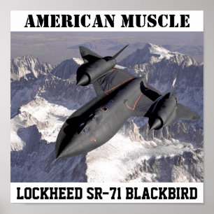Poster SR-71BlackbirdLockheed : MUSCLE AMÉRICAIN